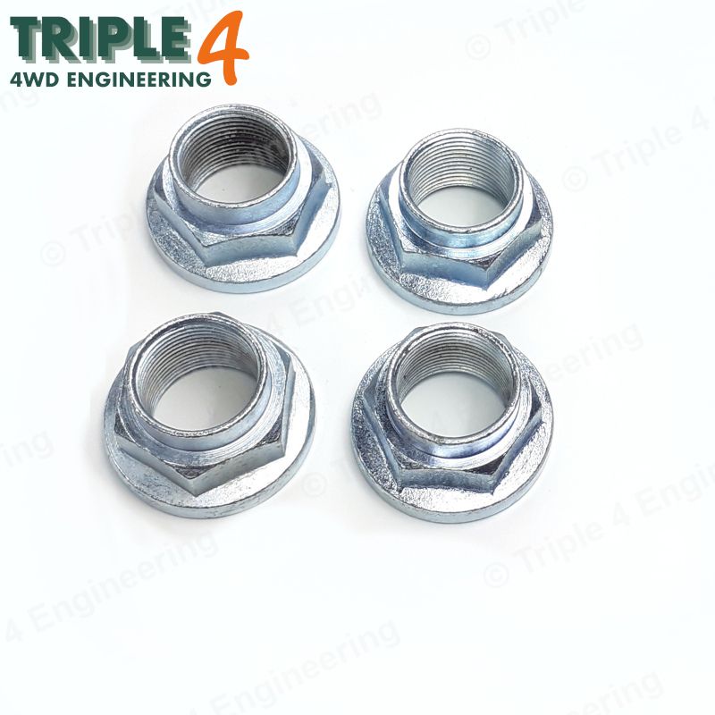 4x Hub Nuts / Drive Shaft Stake Nuts Discovery 2 & Range Rover P38A