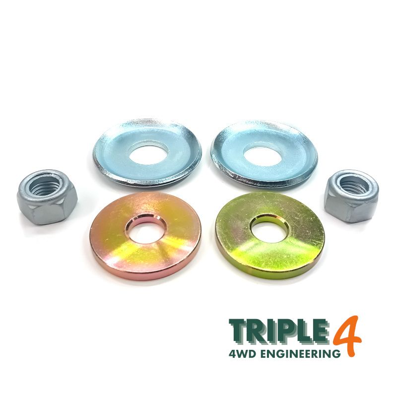 Land Rover Defender 1983-2016 OEM Front Radius Arm Chassis Bush Washer & Nut Kit