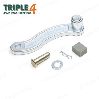 Right Hand Front Door Check Strap with Buffer & Clevis Pin to fit all Defender Models 1987-2016