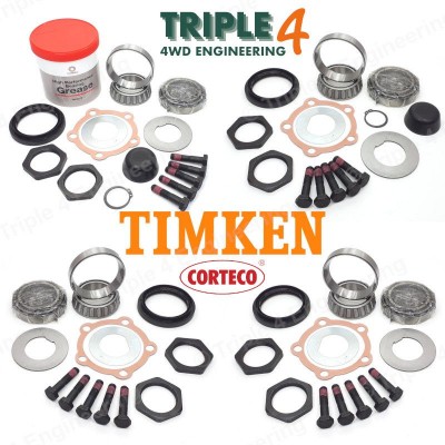 Land Rover Discovery 1 1994-1998 Deluxe Wheel Bearing Kit - Complete Vehicle Set - Genuine Timken OEM